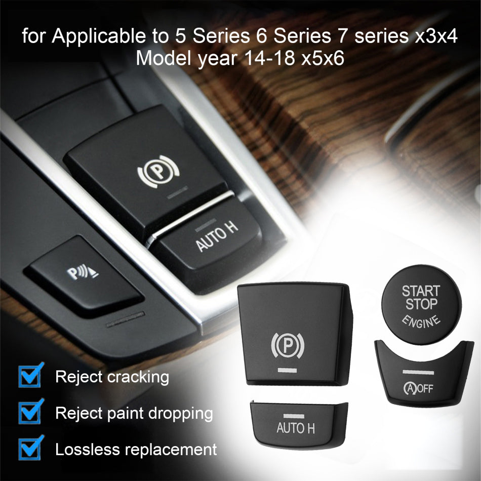 Chrome Car Button Covers Stickers Car Interior Accessories For BMW F10 F07 F06 F20 F30 F32 F01 F02 F25 F26 Car Styling Decors