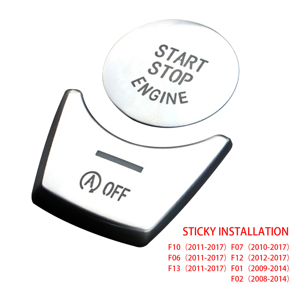 Chrome Car Button Covers Stickers Car Interior Accessories For BMW F10 F07 F06 F20 F30 F32 F01 F02 F25 F26 Car Styling Decors