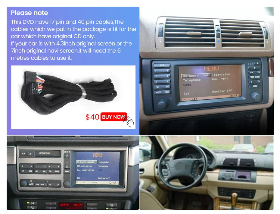 NaviFly Android Car Radio For BMW E39 M5 1997 1998 1999 2000-2003 Multimedia CarPlay AUTO SWC GPS Navigation Stereo Player BT