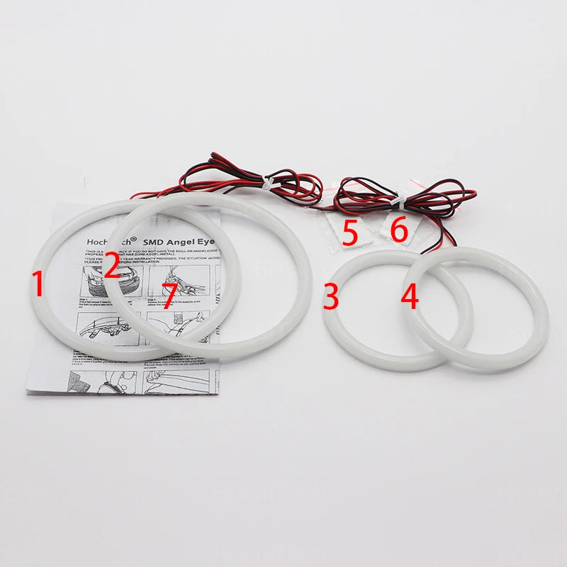 Angel Eyes Kit 6000L Cotton White Ring Light For BMW E46 325ci 330ci Convertible Coupe 2004 2005 2006 LCI Xenon Headlight