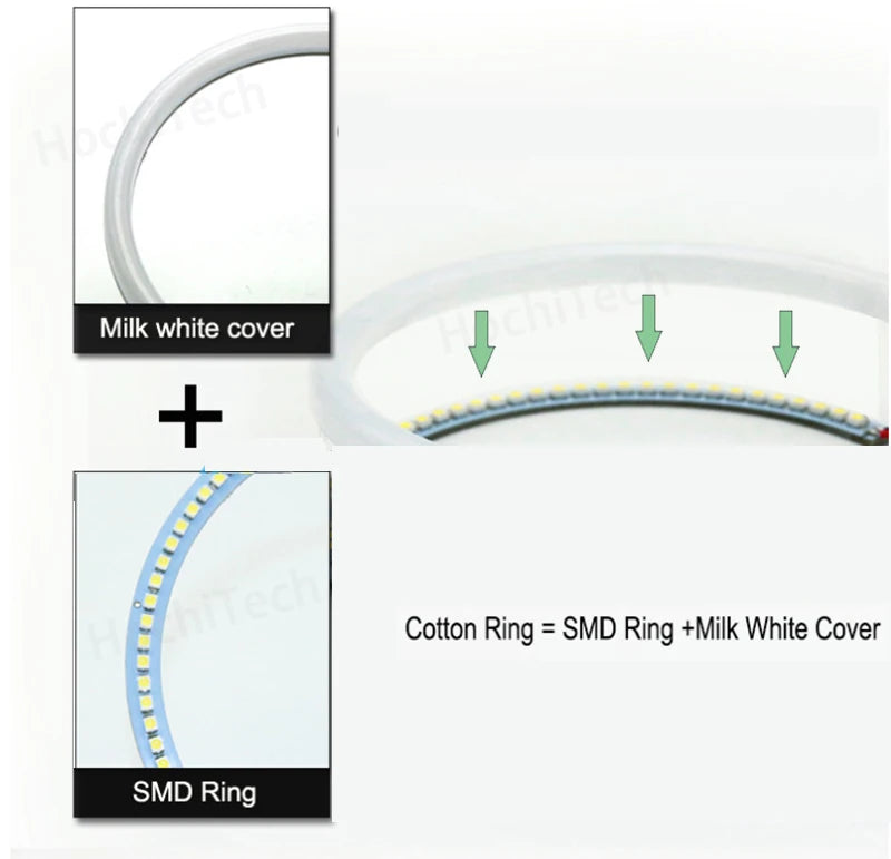 Angel Eyes Kit 6000L Cotton White Ring Light For BMW E46 325ci 330ci Convertible Coupe 2004 2005 2006 LCI Xenon Headlight