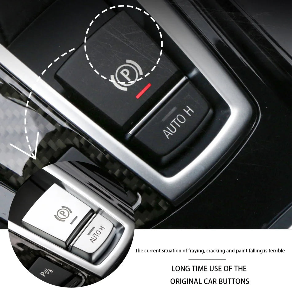 Chrome Car Button Covers Stickers Car Interior Accessories For BMW F10 F07 F06 F20 F30 F32 F01 F02 F25 F26 Car Styling Decors