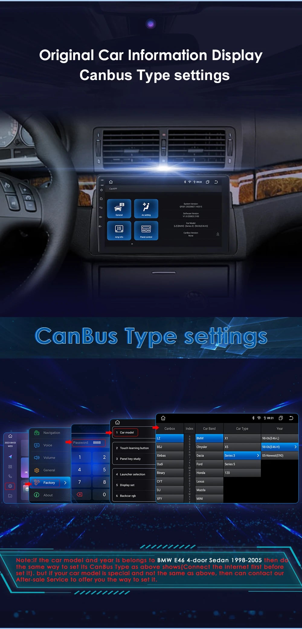 Hizpo Android Auto Car Multimedia Radio For BMW E46 M3 318/320/325/330/335 4G CarPlay GPS 2din Autoradio Navigation Wifi DSP RDS