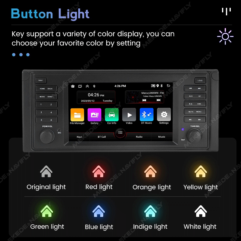 NaviFly Android Car Radio For BMW E39 M5 1997 1998 1999 2000-2003 Multimedia CarPlay AUTO SWC GPS Navigation Stereo Player BT