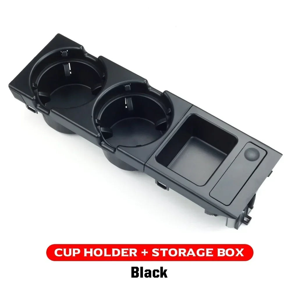 New Double Hole Car Styling Front Center Console Storage Box Coin + Cup Holder For BMW E46 Series 1999-2006 51168217953