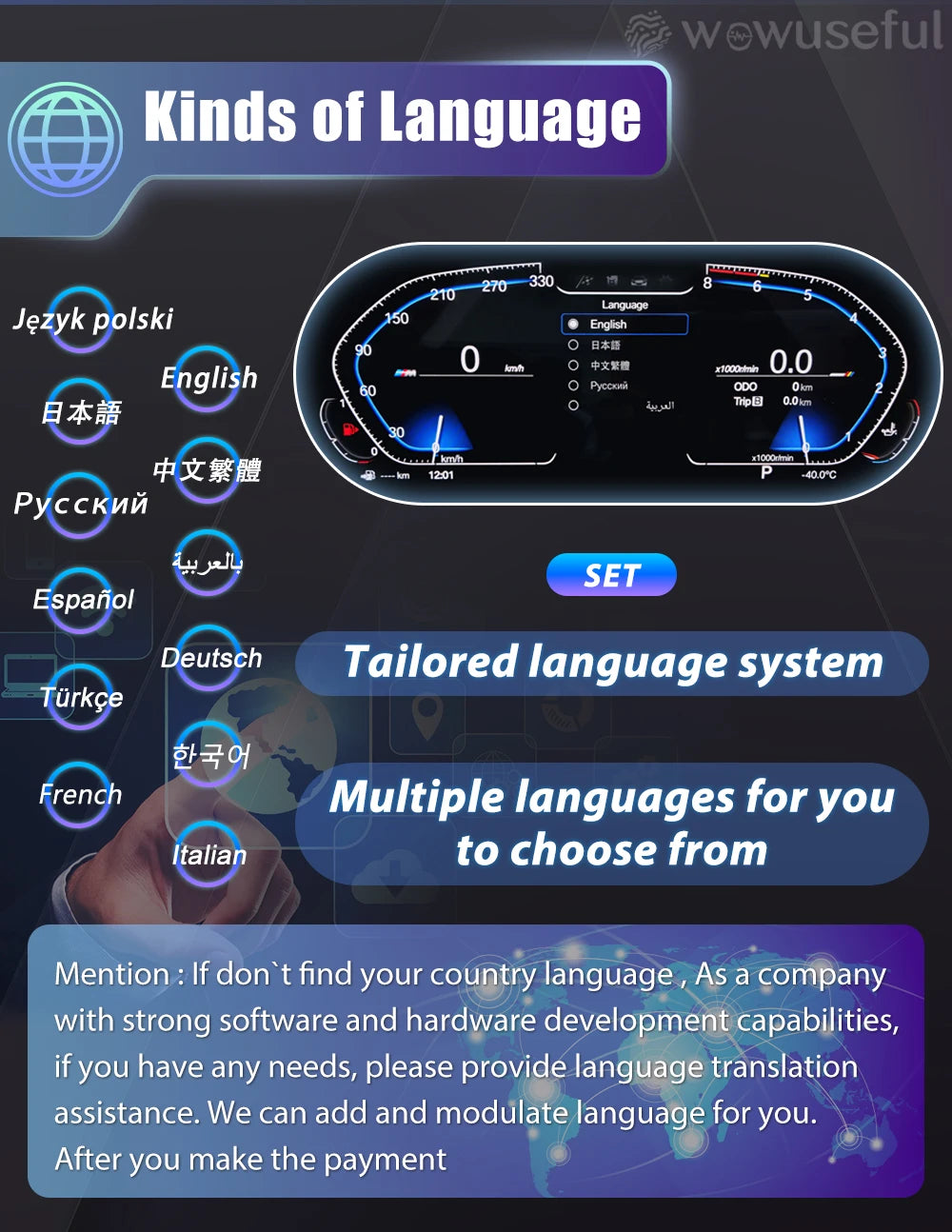 12.3'' Digital Dashboard For BMW F10 F11 F18 F06 F12 F13 F01 F02 F03 F25 F26 F15 F16 LCD Panel Speedometer Virtual Instrument