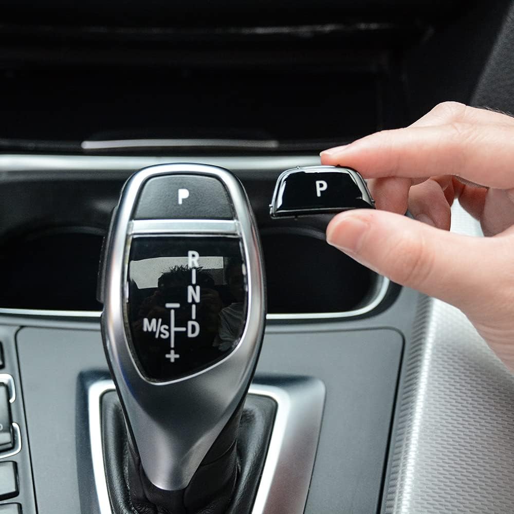 Matte Black Glossy Black Sports Shift Knob Parking Button For BMW F10 F20 F22 F30 F32 F25 F26 F15 F16