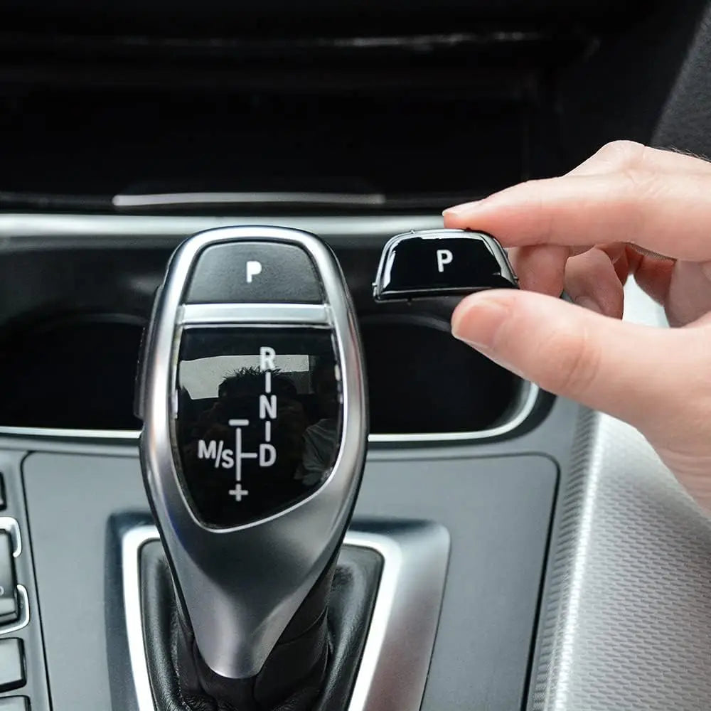 Matte Black Glossy Black Sports Shift Knob Parking Button For BMW F10 F20 F22 F30 F32 F25 F26 F15 F16