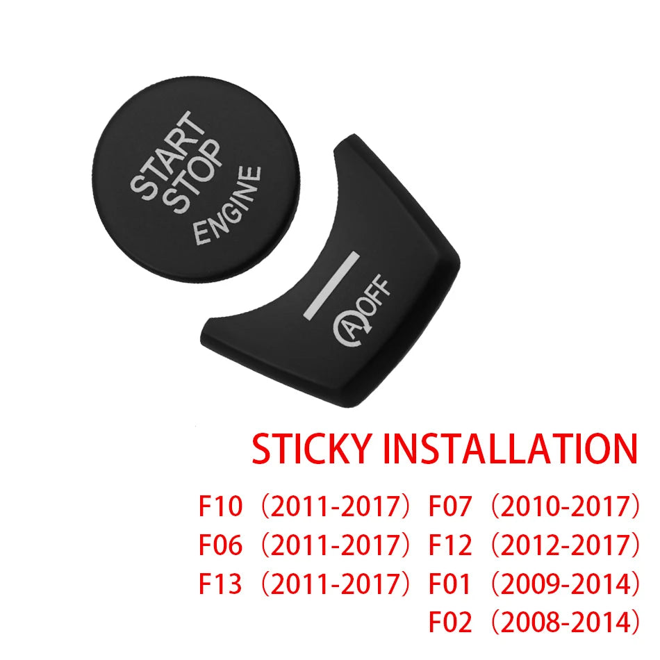 Chrome Car Button Covers Stickers Car Interior Accessories For BMW F10 F07 F06 F20 F30 F32 F01 F02 F25 F26 Car Styling Decors