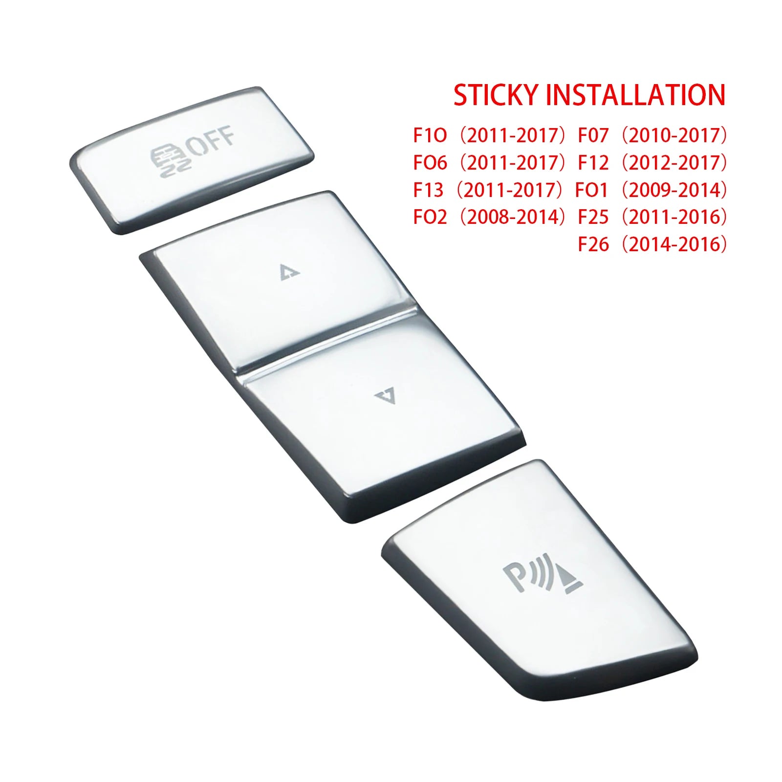 Chrome Car Button Covers Stickers Car Interior Accessories For BMW F10 F07 F06 F20 F30 F32 F01 F02 F25 F26 Car Styling Decors