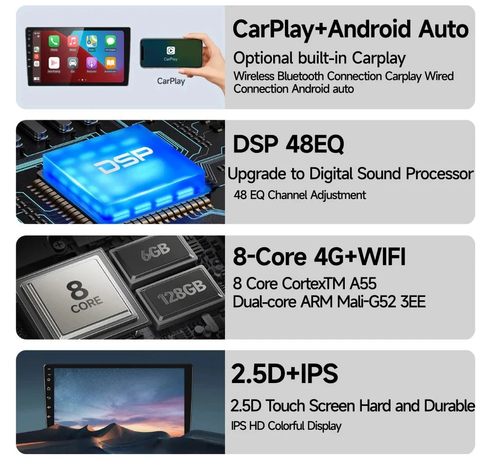 JIUYIN 9 inch Android Smart System For BMW E46 M3 318/320/325/330/335 Carplay Android Auto 2 Din autoradio HD Touch Screen