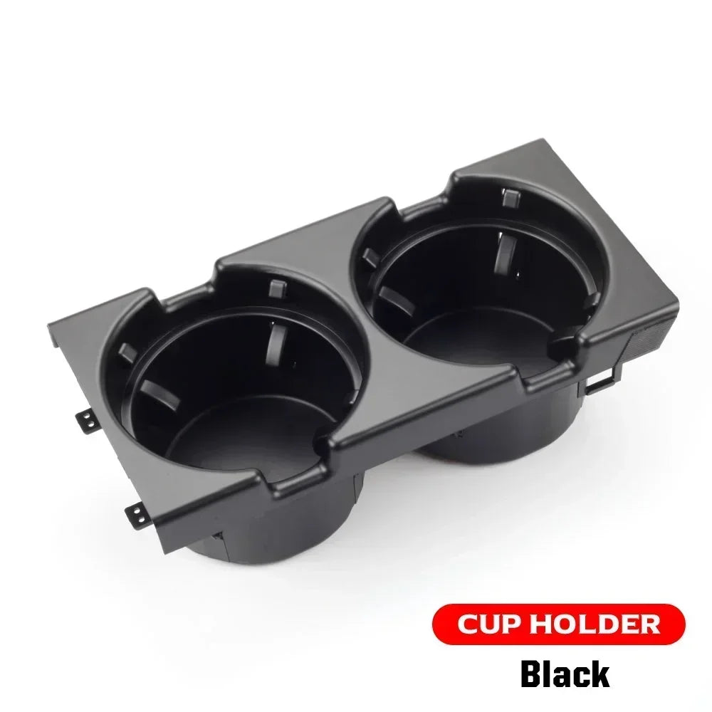 New Double Hole Car Styling Front Center Console Storage Box Coin + Cup Holder For BMW E46 Series 1999-2006 51168217953