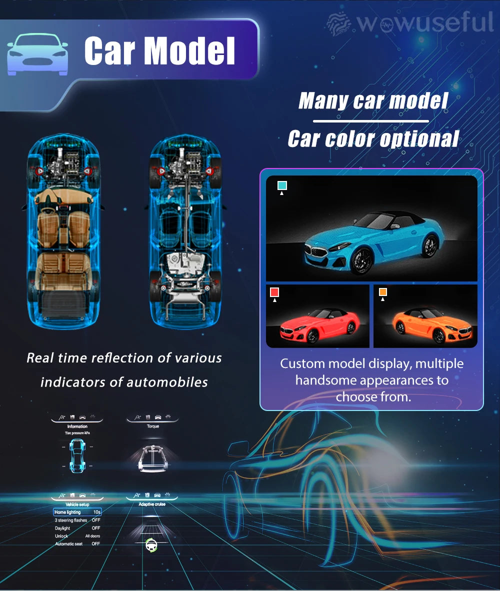 12.3'' Digital Dashboard For BMW F10 F11 F18 F06 F12 F13 F01 F02 F03 F25 F26 F15 F16 LCD Panel Speedometer Virtual Instrument