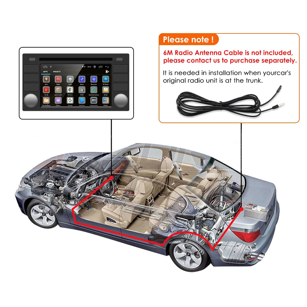 Hizpo Android Auto Car Multimedia Radio For BMW E46 M3 318/320/325/330/335 4G CarPlay GPS 2din Autoradio Navigation Wifi DSP RDS