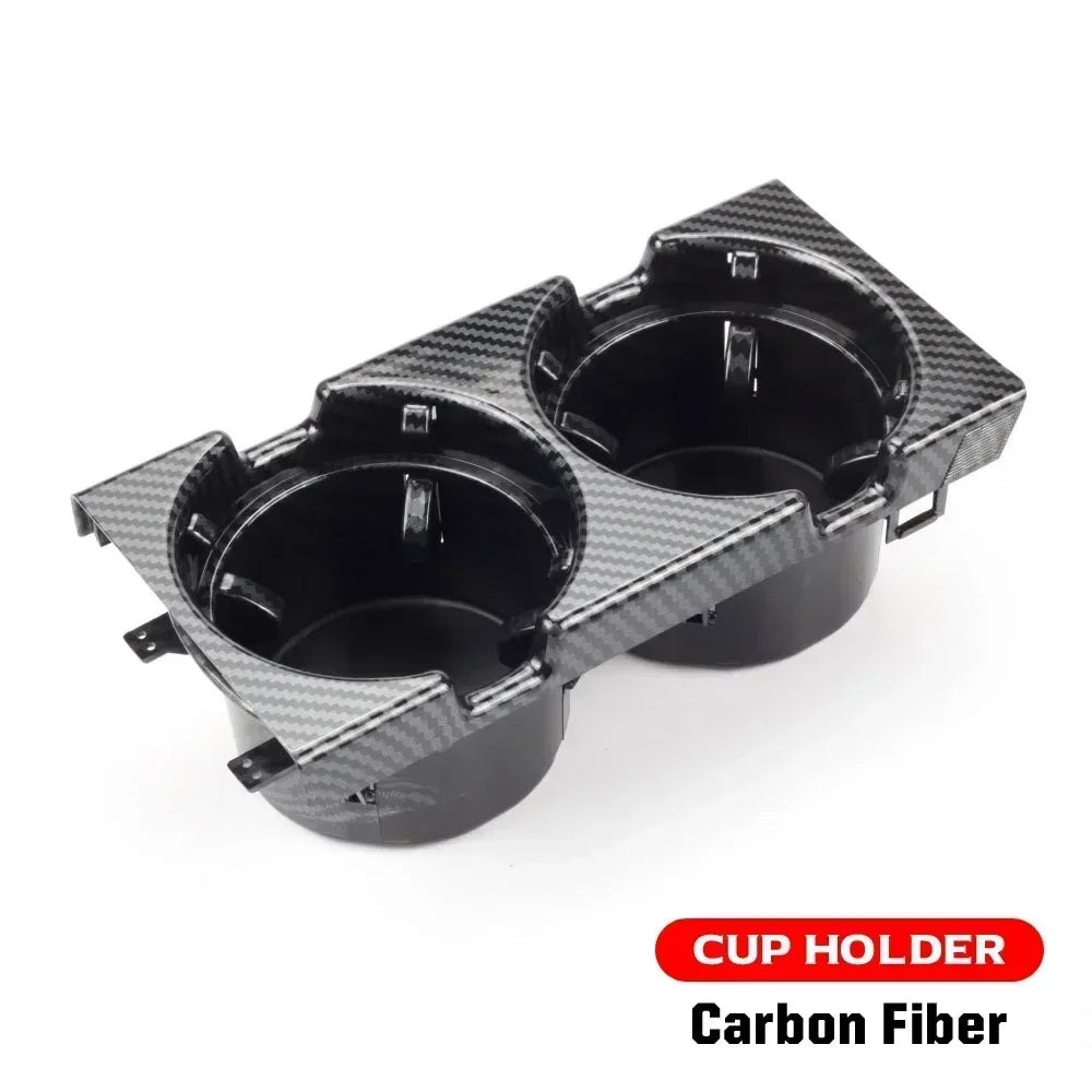 New Double Hole Car Styling Front Center Console Storage Box Coin + Cup Holder For BMW E46 Series 1999-2006 51168217953