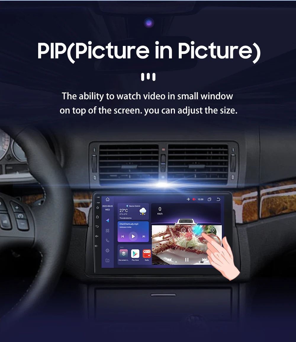 Hizpo Android Auto Car Multimedia Radio For BMW E46 M3 318/320/325/330/335 4G CarPlay GPS 2din Autoradio Navigation Wifi DSP RDS