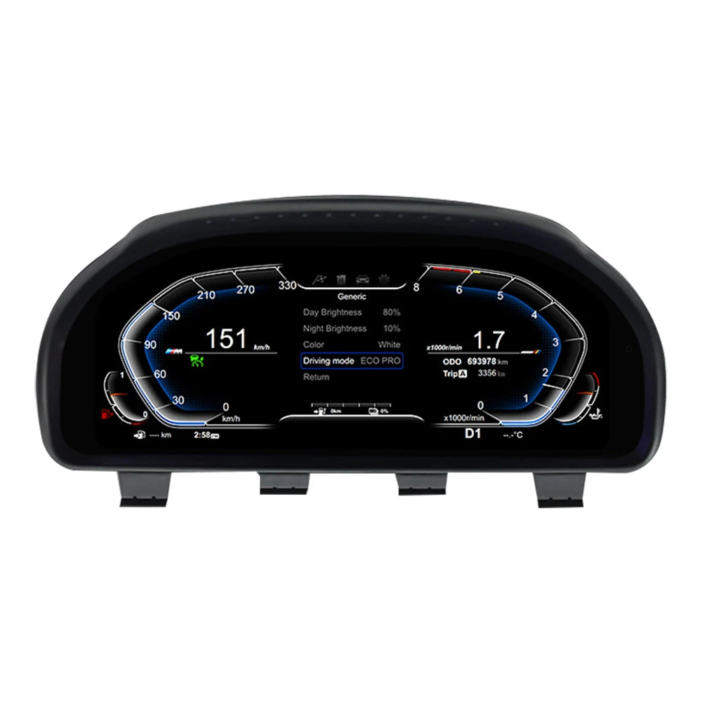12.3'' Digital Dashboard For BMW F10 F11 F18 F06 F12 F13 F01 F02 F03 F25 F26 F15 F16 LCD Panel Speedometer Virtual Instrument