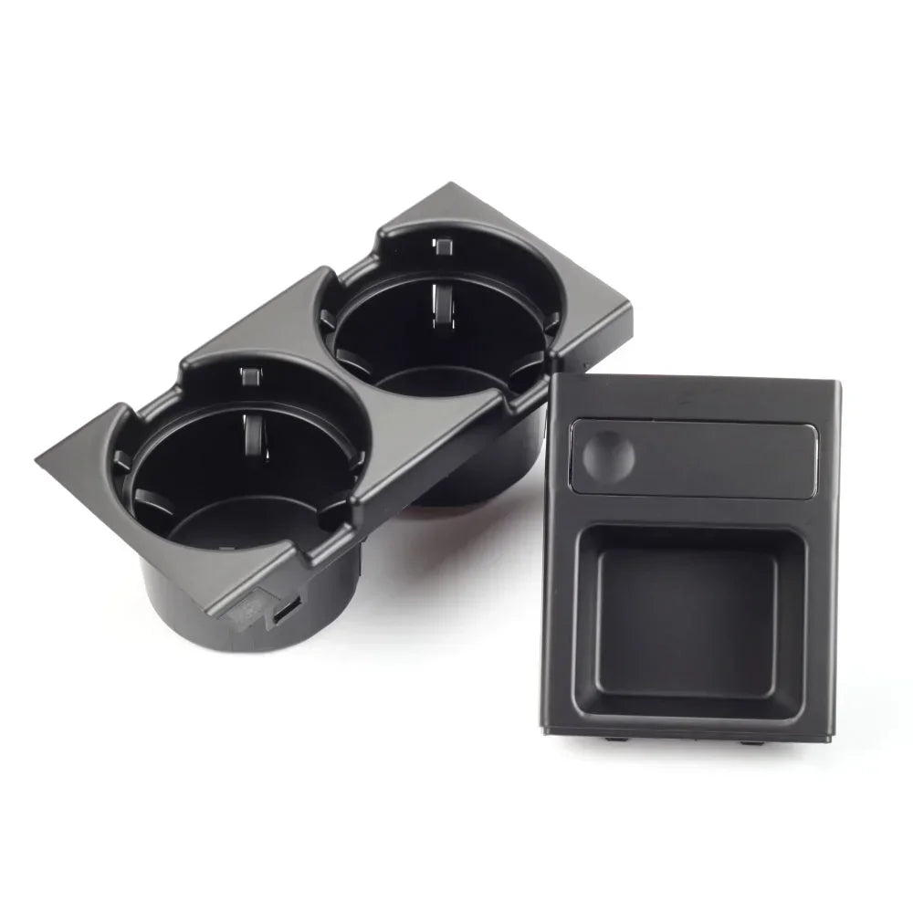 New Double Hole Car Styling Front Center Console Storage Box Coin + Cup Holder For BMW E46 Series 1999-2006 51168217953