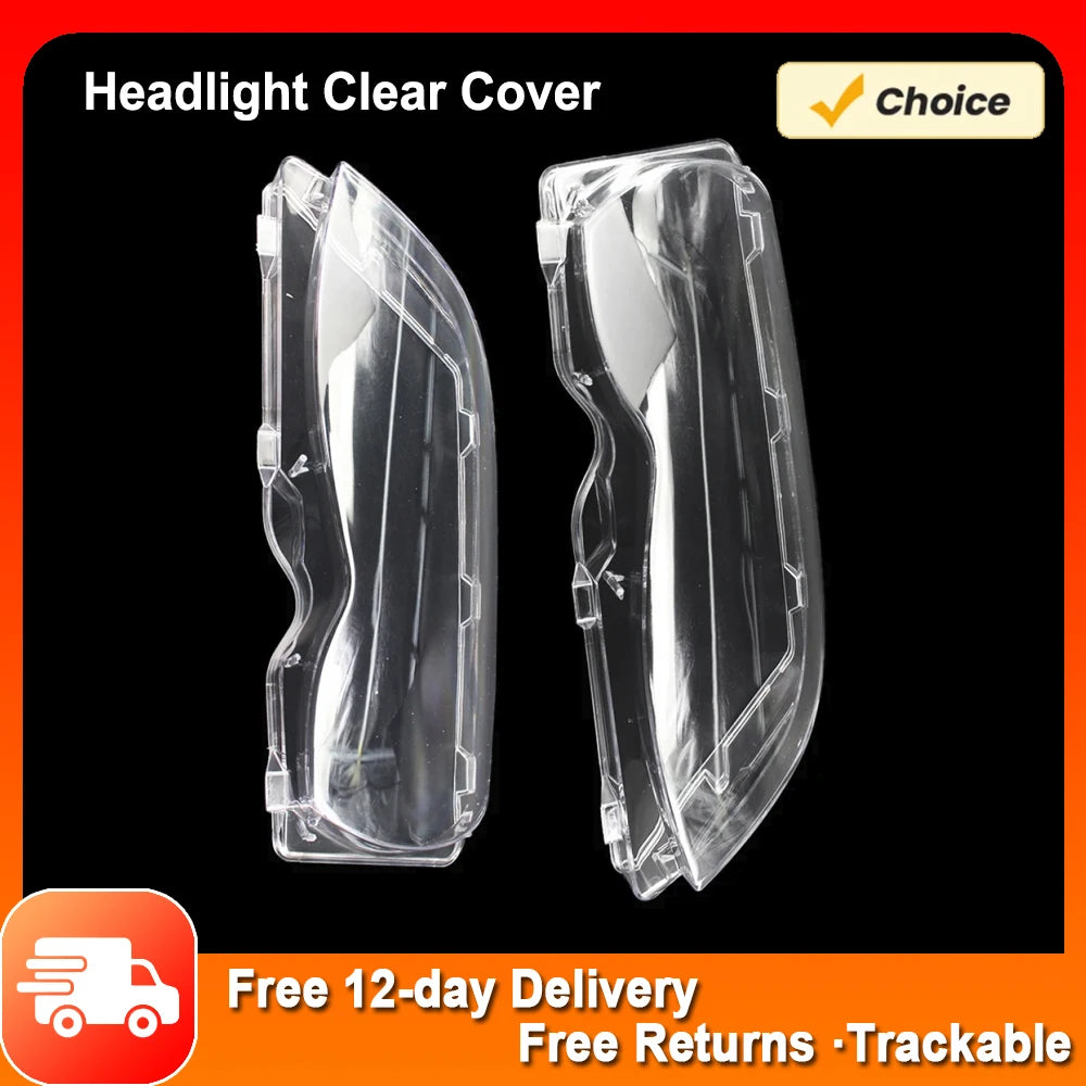 One Pair of Headlight Clear Cover Headlamp Lens Front Headlamp Lens Replacemnt for BMW E46 3-series 4 Door 02-05 Headlight Cover
