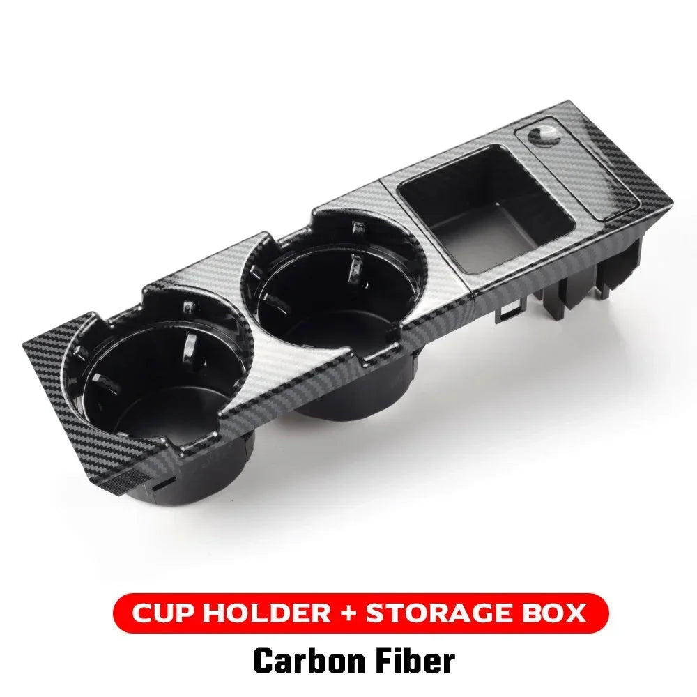 New Double Hole Car Styling Front Center Console Storage Box Coin + Cup Holder For BMW E46 Series 1999-2006 51168217953