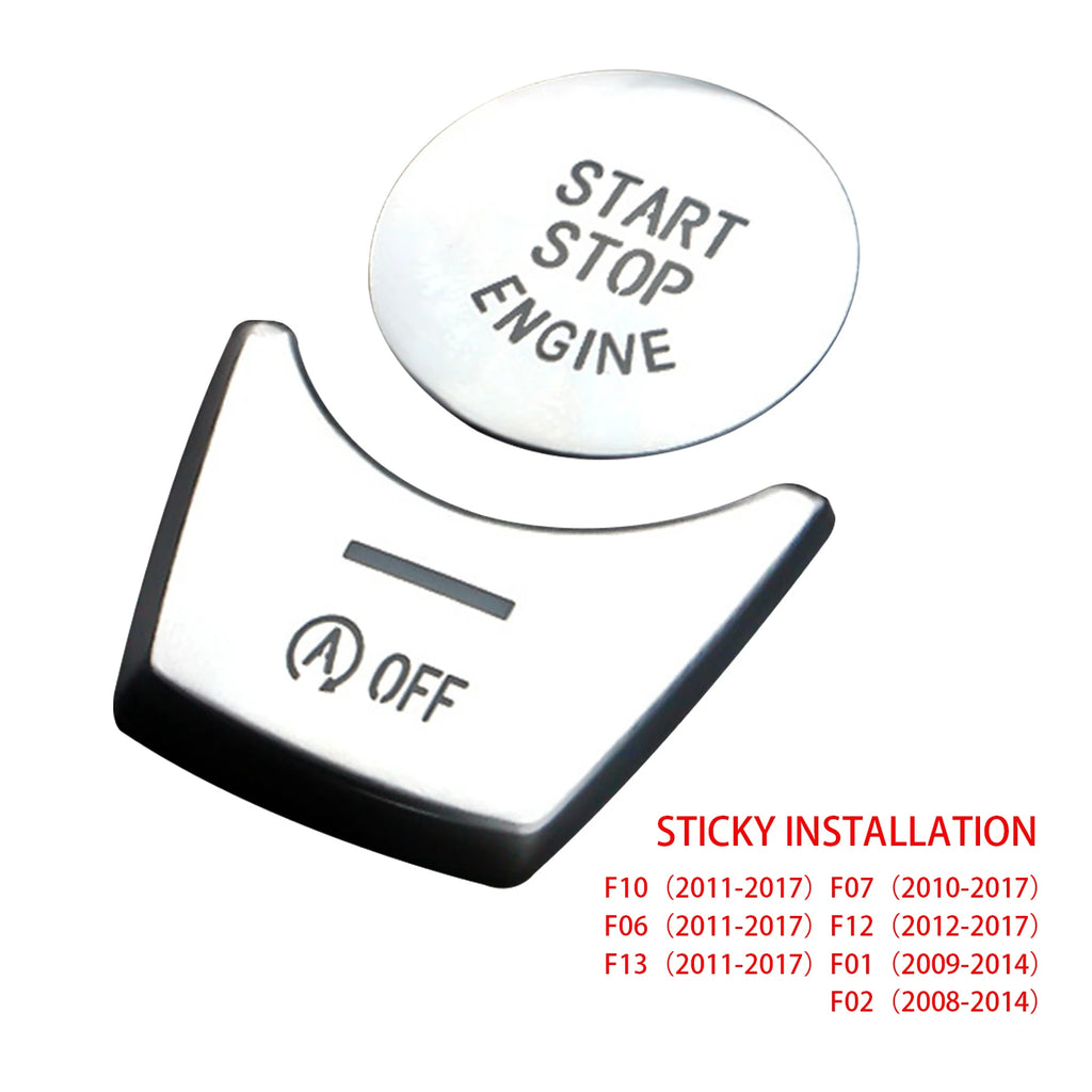 Chrome Car Button Covers Stickers Car Interior Accessories For BMW F10 F07 F06 F20 F30 F32 F01 F02 F25 F26 Car Styling Decors