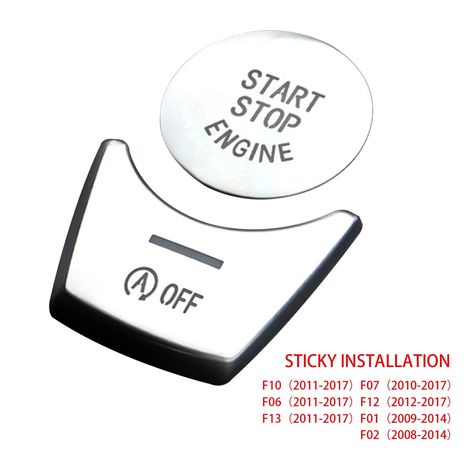 Chrome Car Button Covers Stickers Car Interior Accessories For BMW F10 F07 F06 F20 F30 F32 F01 F02 F25 F26 Car Styling Decors