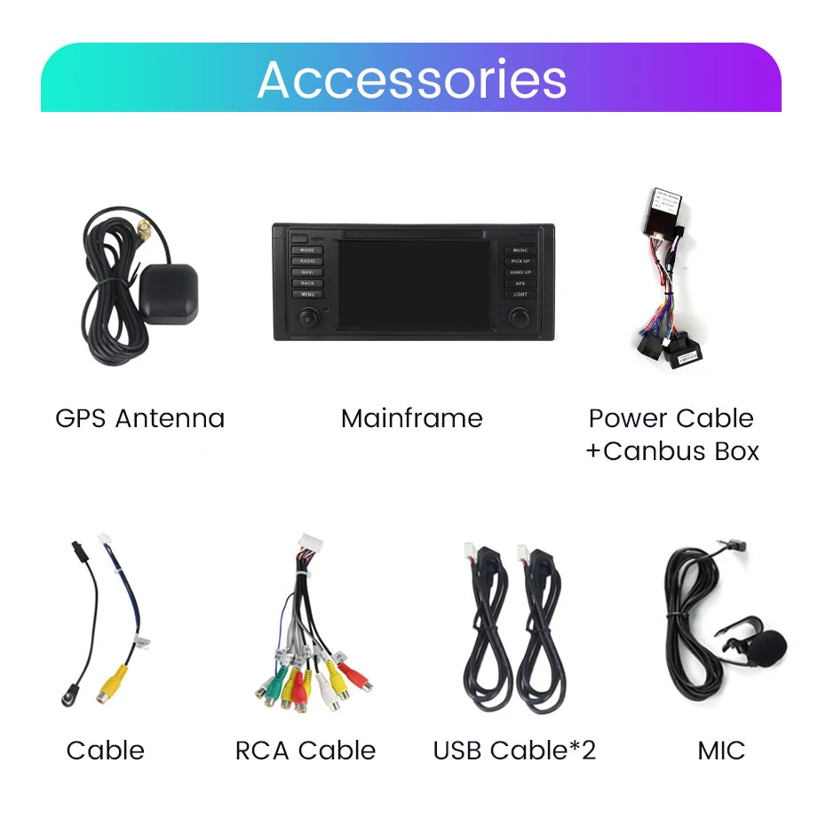 NaviFly Android Car Radio For BMW E39 M5 1997 1998 1999 2000-2003 Multimedia CarPlay AUTO SWC GPS Navigation Stereo Player BT