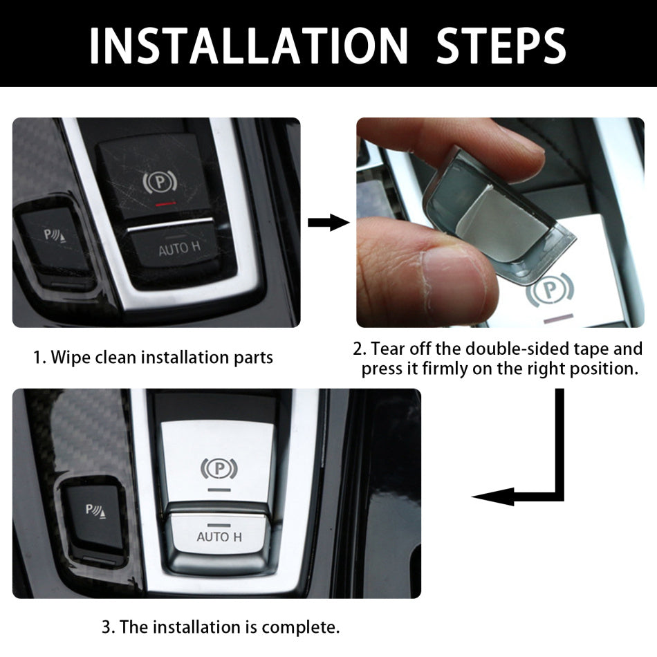 Chrome Car Button Covers Stickers Car Interior Accessories For BMW F10 F07 F06 F20 F30 F32 F01 F02 F25 F26 Car Styling Decors